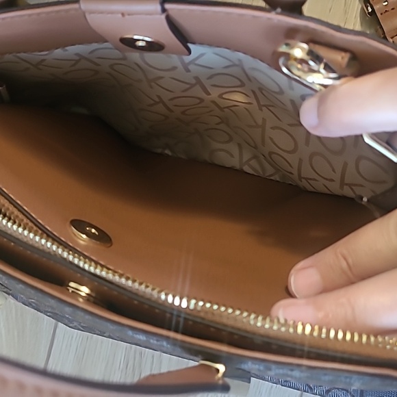 Calvin Klein Black and Brown Satchel - Picture 8 of 12